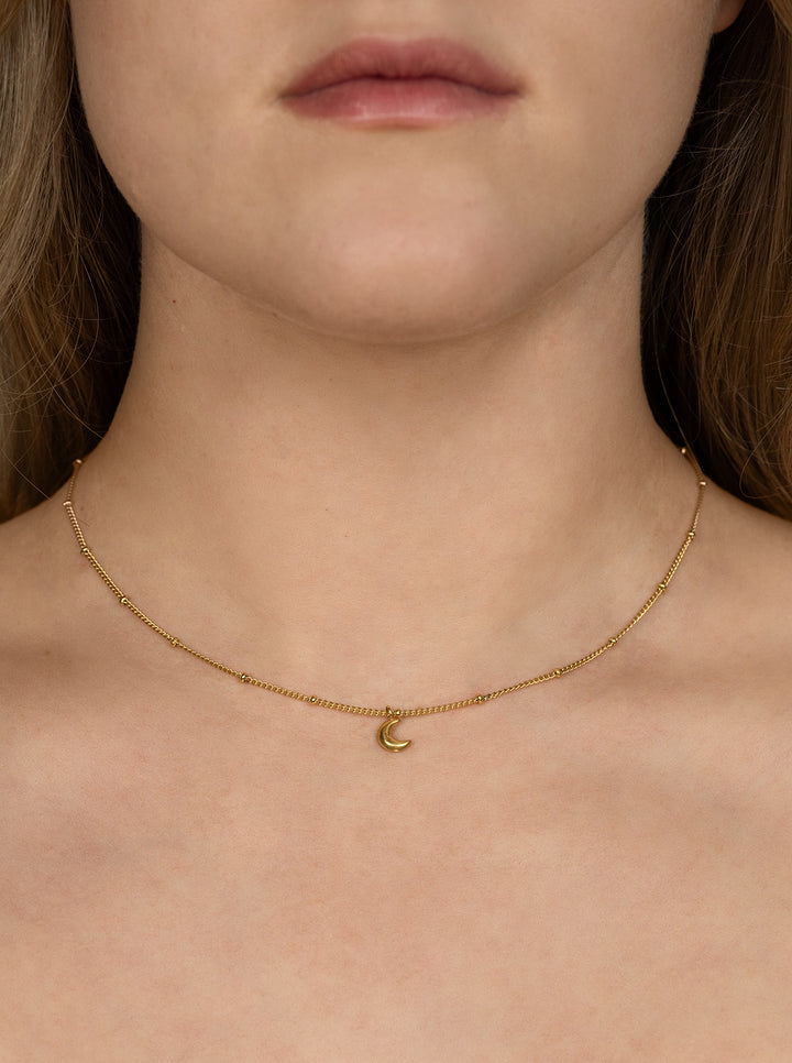 Small Moon Necklace - Halskette (wasserfest)
