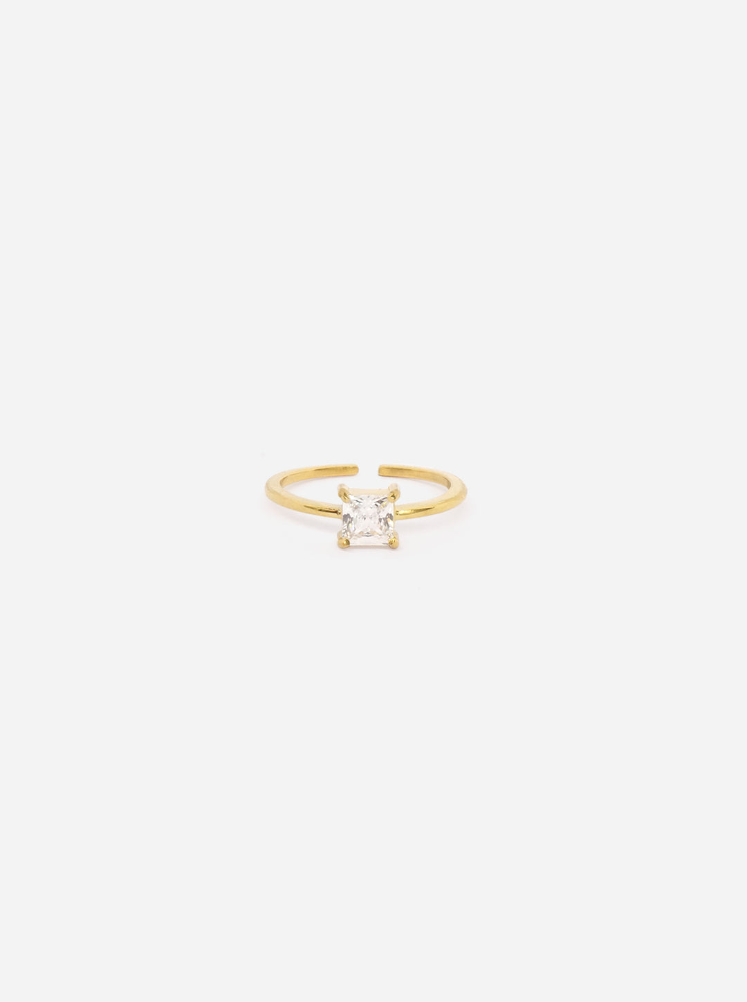 Square Crystal  Ring - Fingerring (wasserfest)