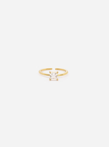 Square Crystal  Ring - Fingerring (wasserfest)