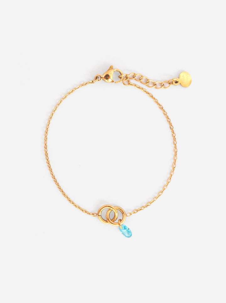 Two Circles Shiny Bracelet - Armkette (wasserfest)