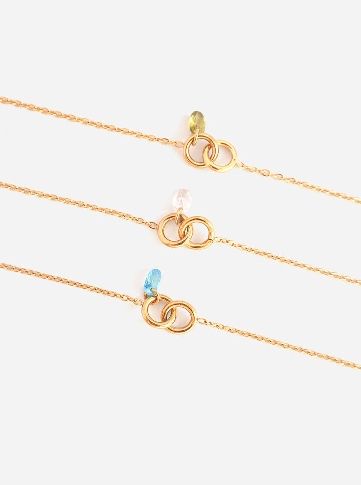 Two Circles Shiny Bracelet - Armkette (wasserfest)