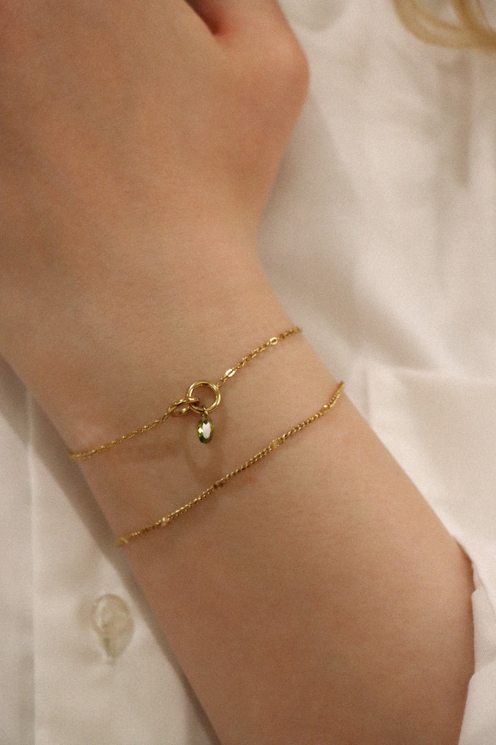 Two Circles Shiny Bracelet - Armkette (wasserfest)
