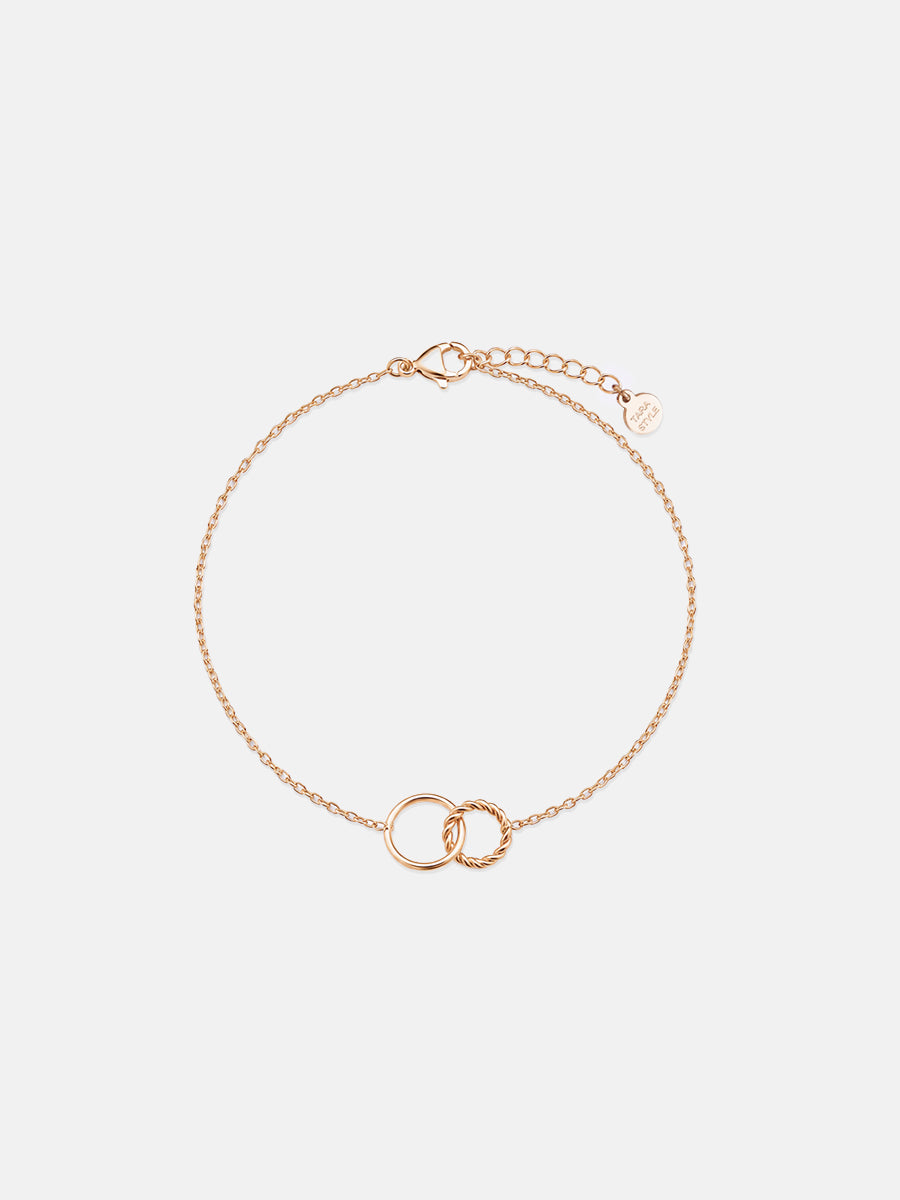 Two Circles Twisted Bracelet - Armkette (wasserfest)