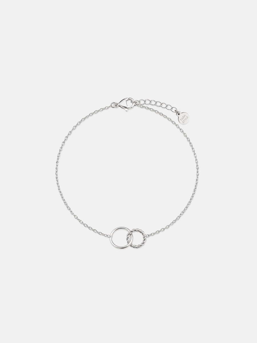 Two Circles Twisted Bracelet - Armkette (wasserfest)