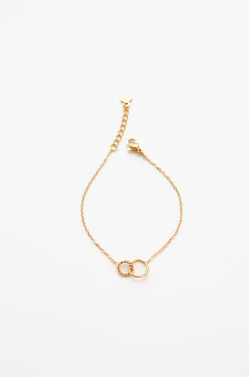 Two Circles Twisted Bracelet - Armkette (wasserfest)