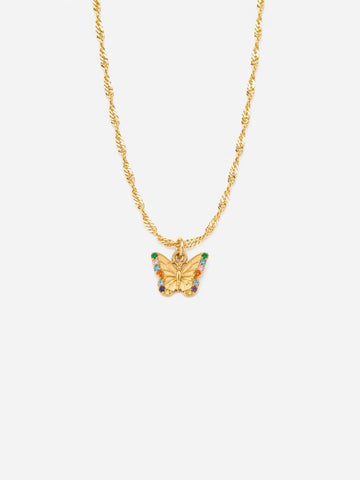 Valeria Shiny Butterfly Necklace - Halskette Kinder (wasserfest)