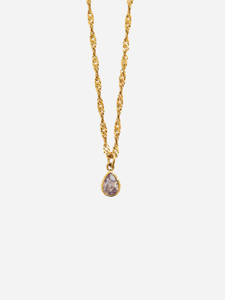 Personalized Valeria Shiny Drop Necklace - Halskette (wasserfest)