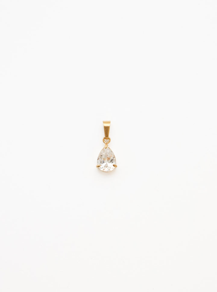Personalized Zircone Drop Charm - Anhänger (wasserfest)