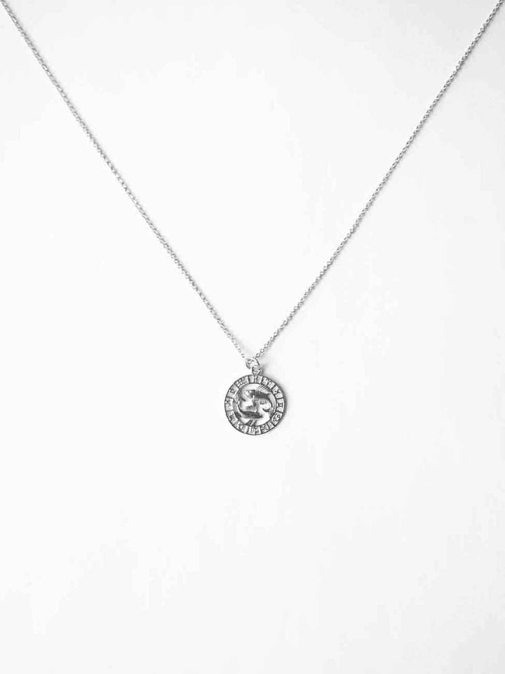 Round Zodiac Sign Necklace - Halskette (wasserfest)