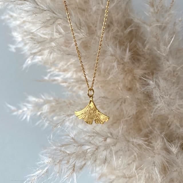Ginkgo Leaf Necklace - Halskette (wasserfest)