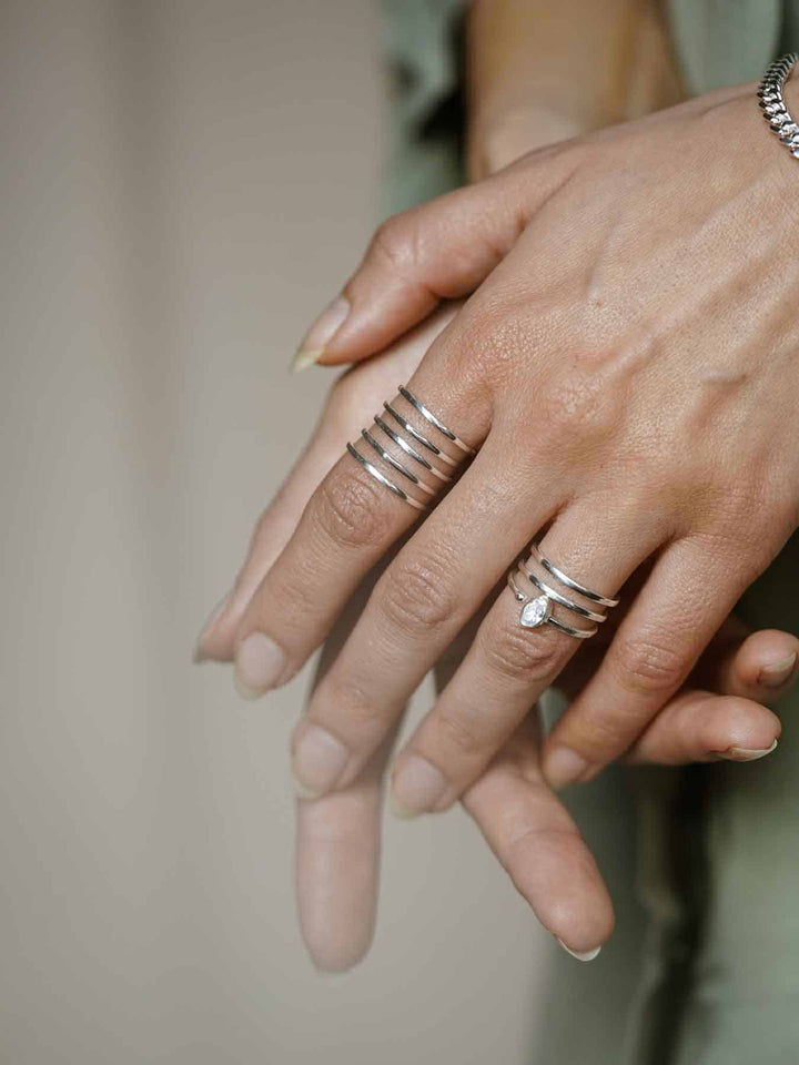 Single Zircone Ring - Fingerring (wasserfest)
