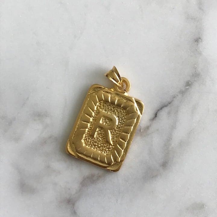 Personalized Letter Tag Charm - Anhänger (wasserfest)