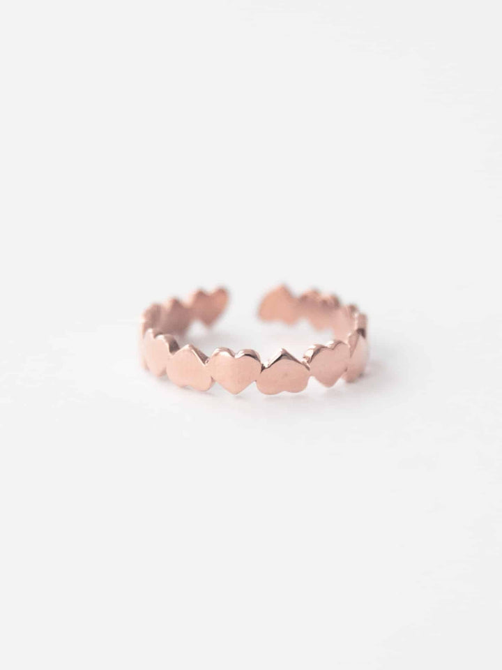 Many Hearts Ring - Fingerring (wasserfest)