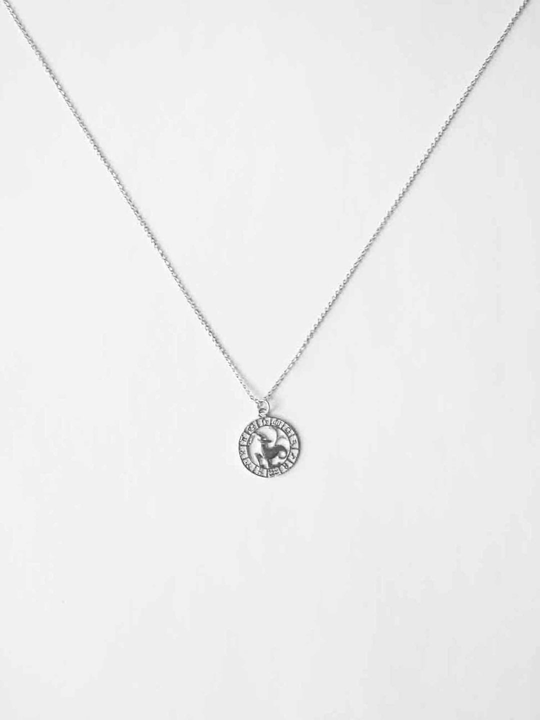 Round Zodiac Sign Necklace - Halskette (wasserfest)