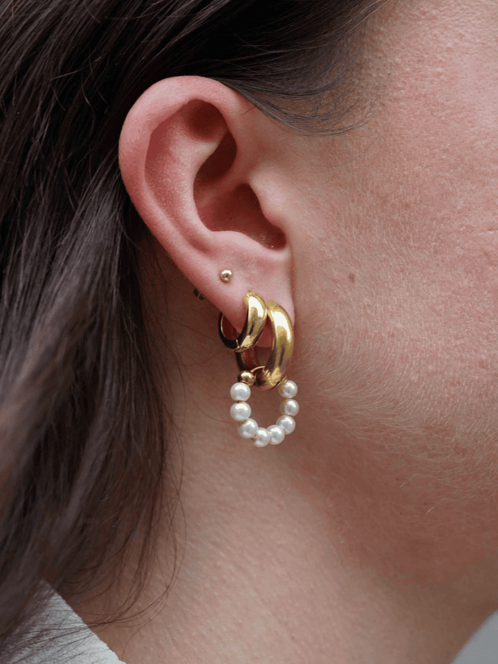Coco Pearl Lu Hoop - Earstacking Set (wasserfest)