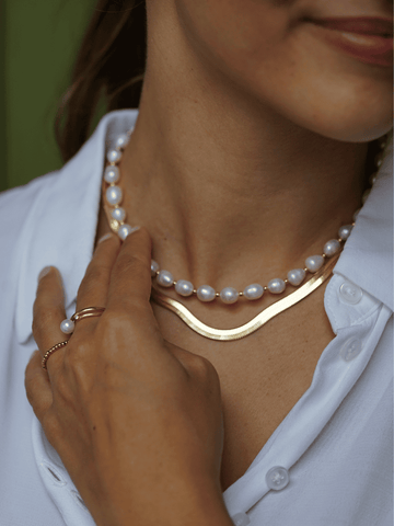 Big Sonia Pearl Love Necklace - Perlenkette (wasserfest)