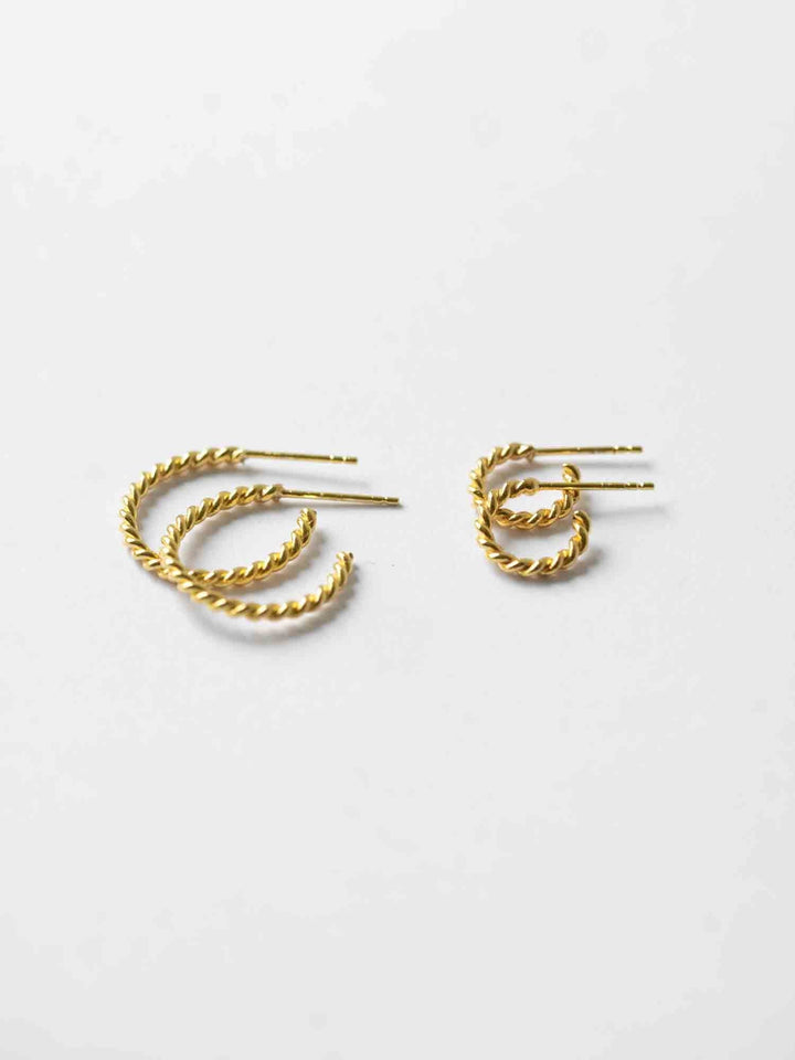 Mia Twisted Hoop Set