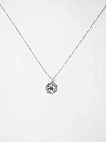 Personalized Round Zodiac Sign Charm - Sternzeichen Anhänger (wasserfest)