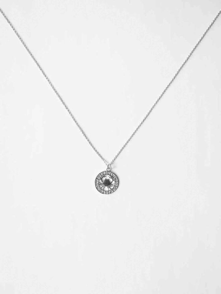 Round Zodiac Sign Necklace - Halskette (wasserfest)