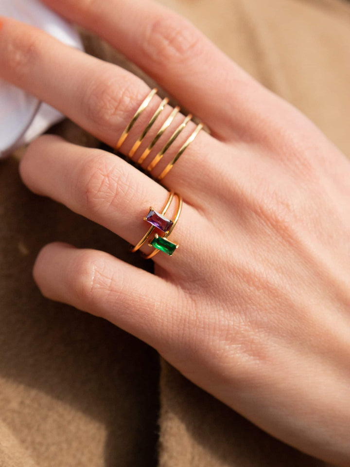 Vertical Hannah Ring - Fingerring (wasserfest)