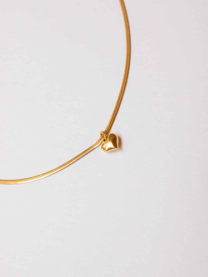 Bold Heart Snakechain Necklace - Halskette (wasserfest)