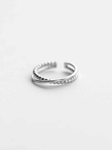 Crossed Masha Ring - Fingerring (wasserfest)