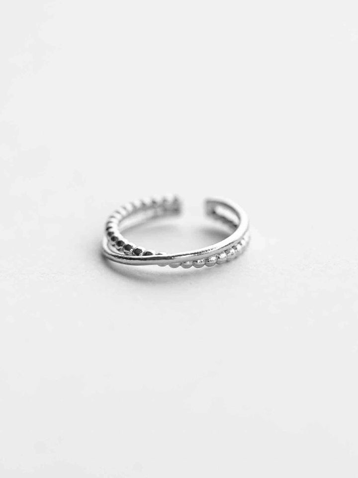 Crossed Masha Ring - Fingerring (wasserfest)