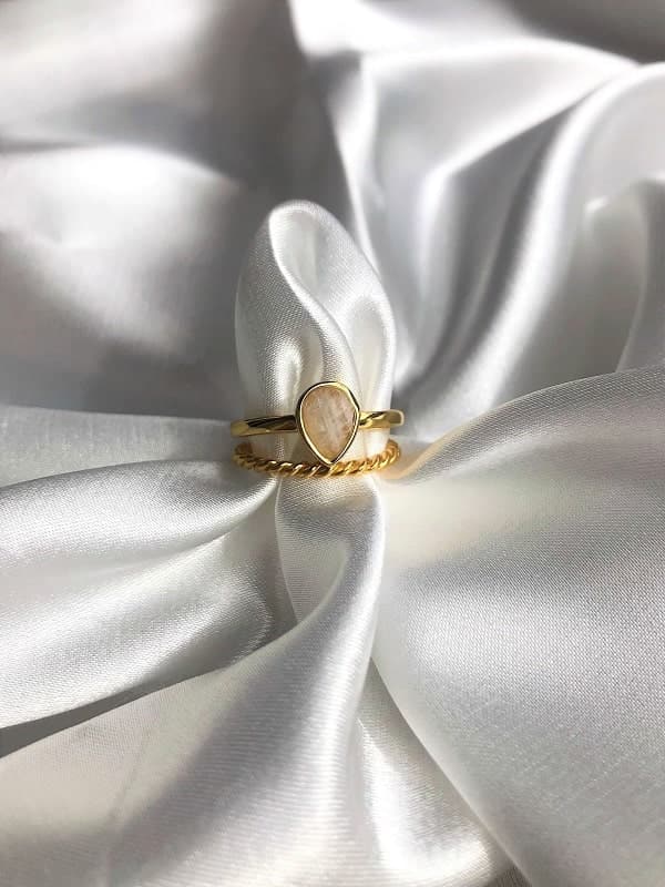 Isabelle Twisted Ring Set (wasserfest)