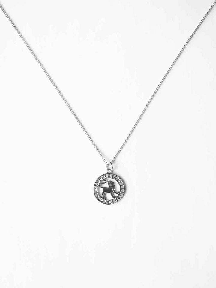 Round Zodiac Sign Necklace - Halskette (wasserfest)