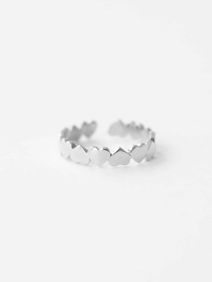 Many Hearts Ring - Fingerring (wasserfest)