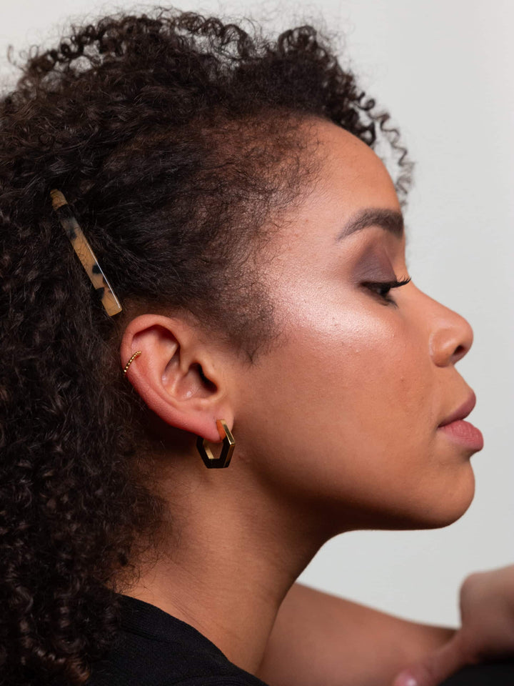 Hexagon Bold Hoop - Creolen (waterproof)