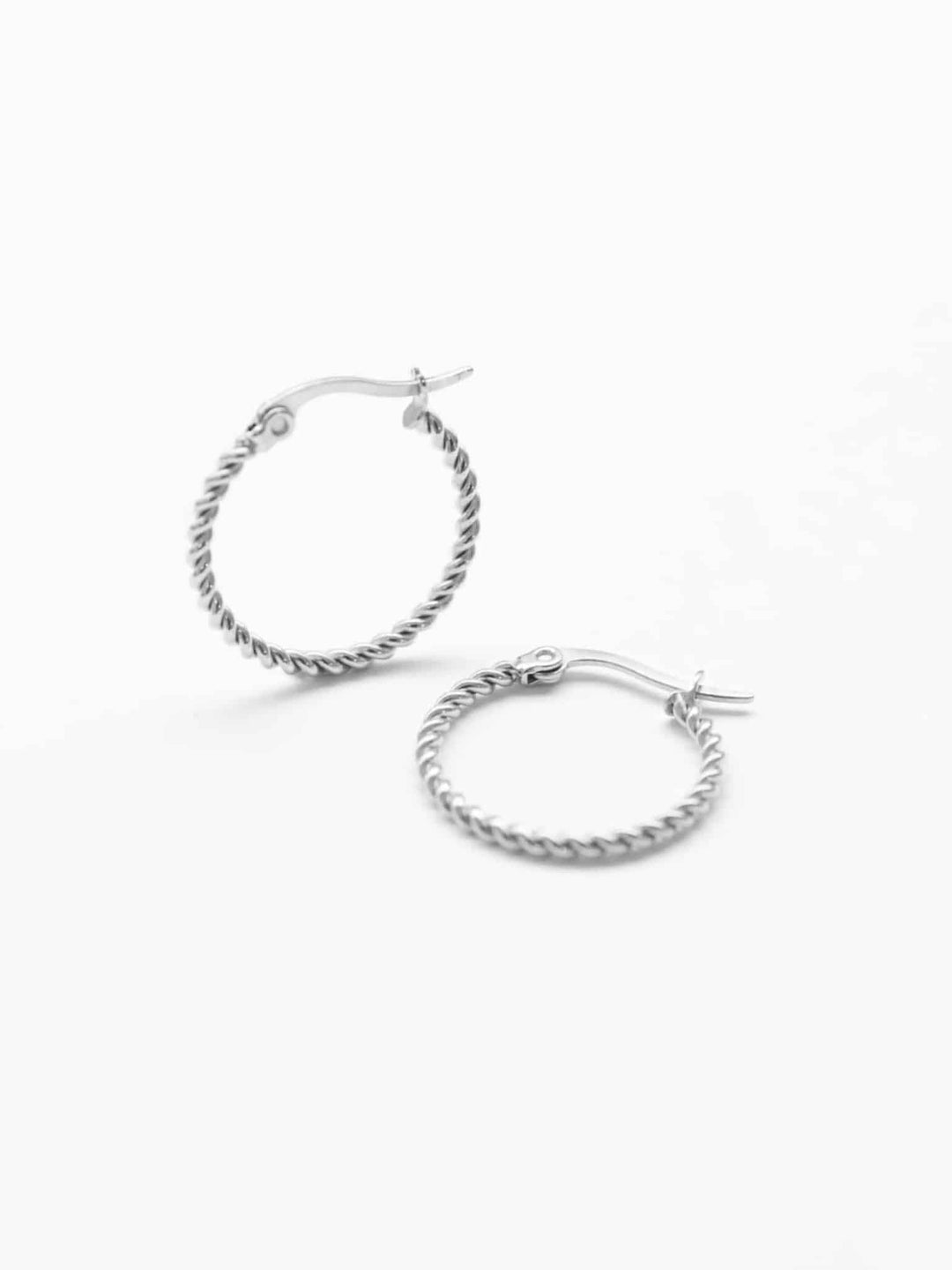 Thin Mia Twisted Hoop - Creolen (waterproof)