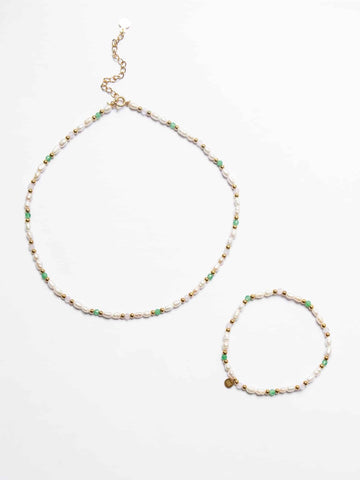 Santorini Necklace Bracelet Set (wasserfest)