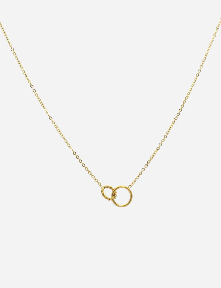 Two Circles Twisted Necklace - Halskette (wasserfest)
