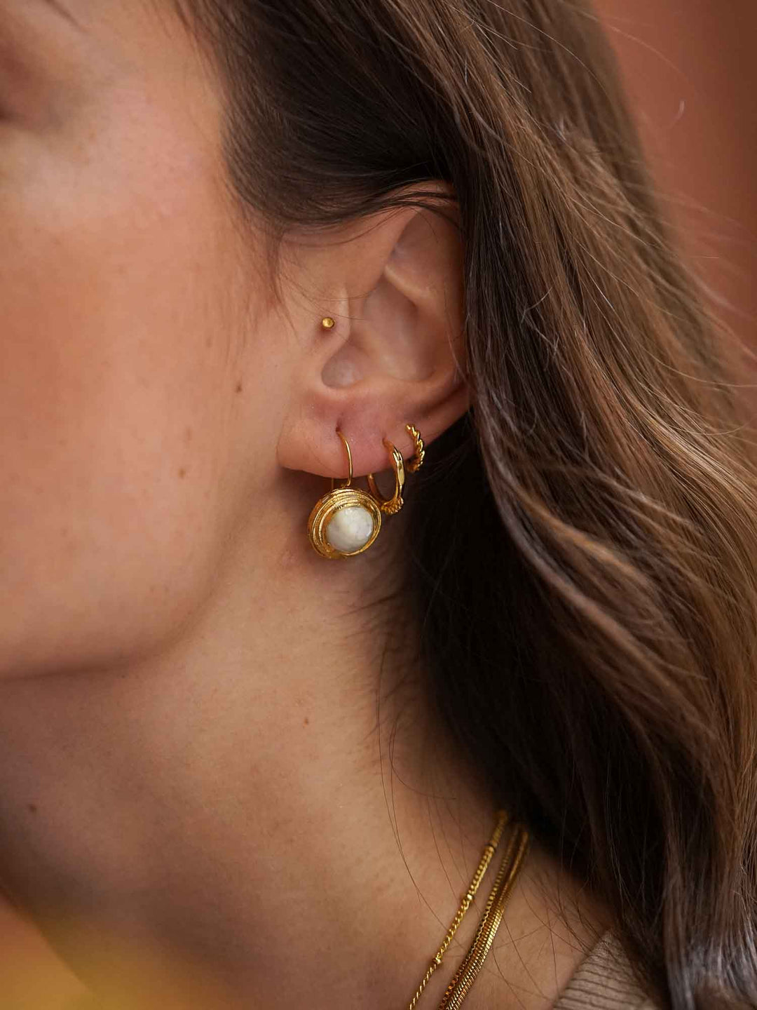 Lil Vintage Dot Earring - Ohrringe