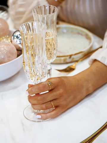 Crossed Masha Ring - Echtgold (14K/ 18K)