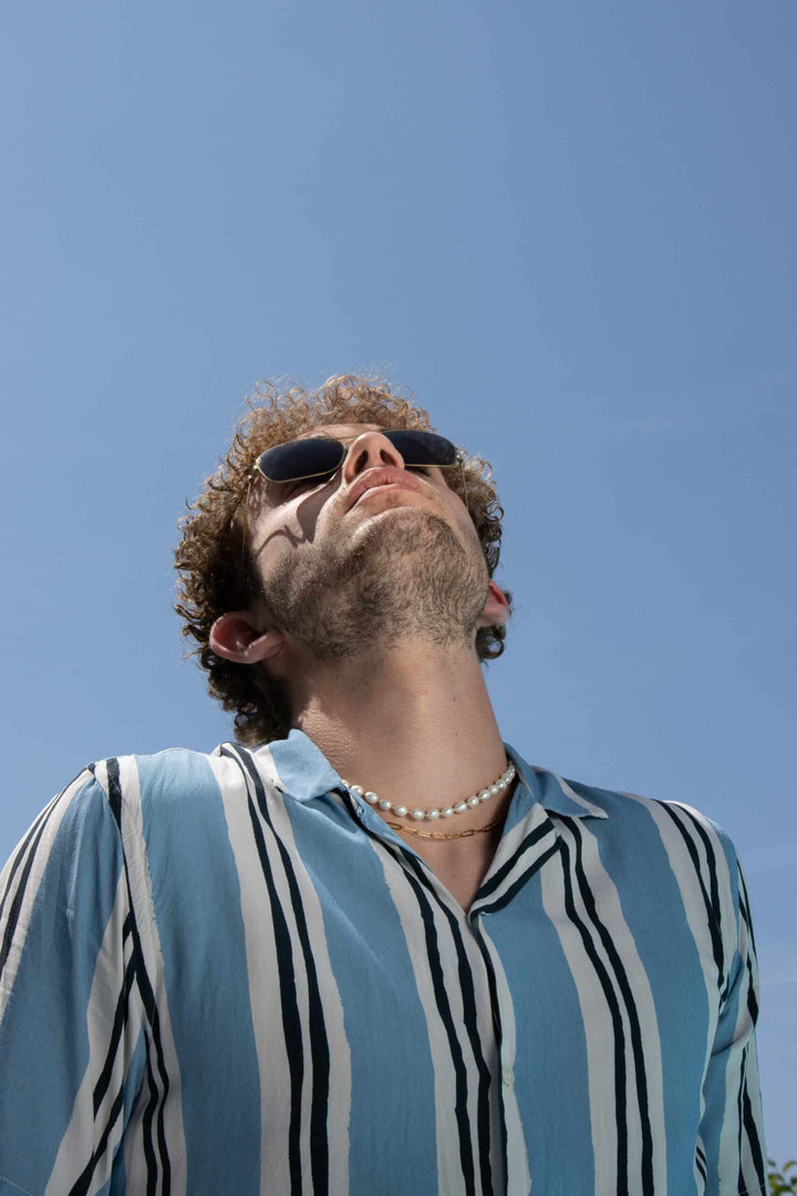 Big Sam Pearl Necklace - Perlenkette Men (wasserfest)