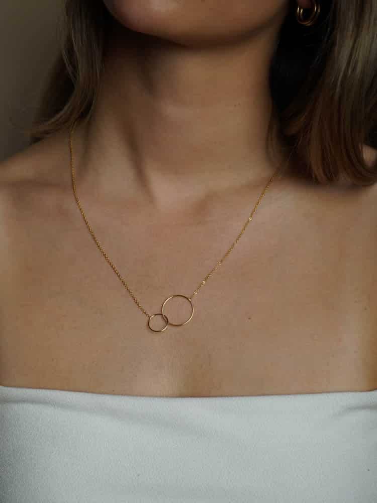 Big Two Circles Necklace - Halskette
