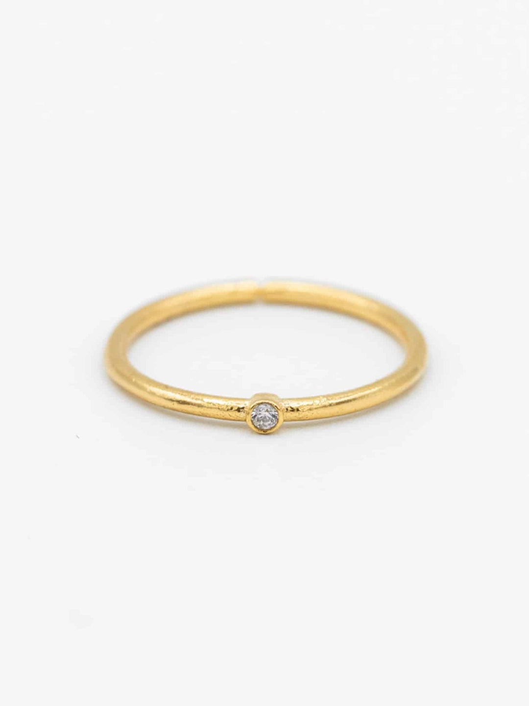 One Zircone Love Ring - Echtgold (14K / 18K)