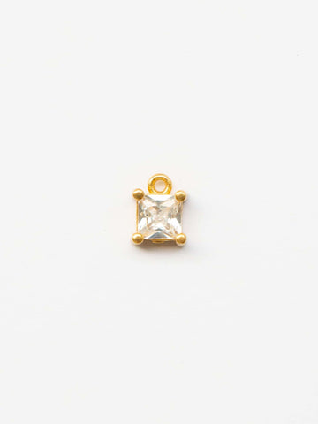 Personalized Square Crystal Charm - Anhänger (wasserfest)
