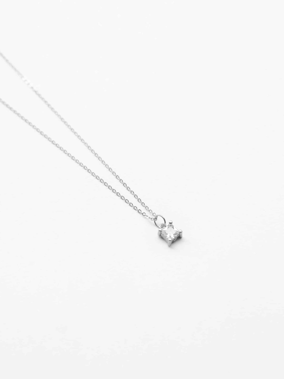 Square Crystal Necklace - Halskette