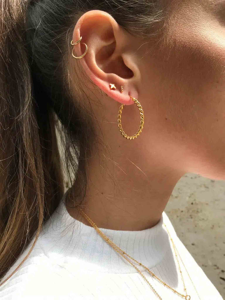 Bold Mia Twisted Hoop - Creolen (wasserfest)