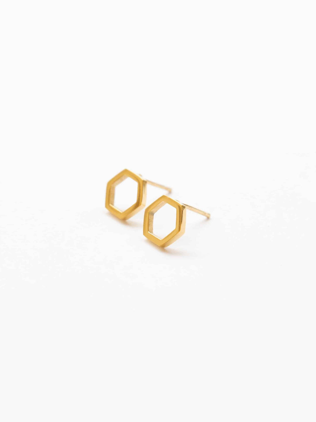 Empty Hexagon Stud - Ohrstecker (wasserfest)
