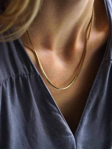 Rubia Double Chain - Halskette (wasserfest)