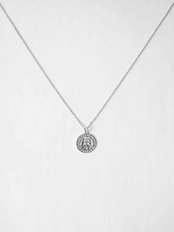 Round Zodiac Sign Necklace - Halskette (wasserfest)