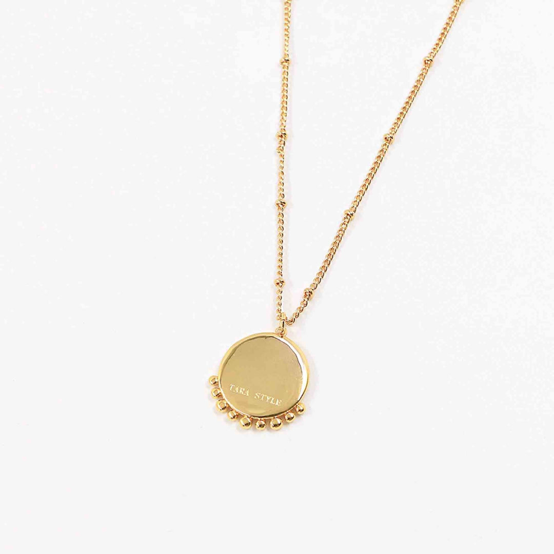 Amelie Ava Dotted Medaillon Necklace - Halsketten Layering Set (waterproof)