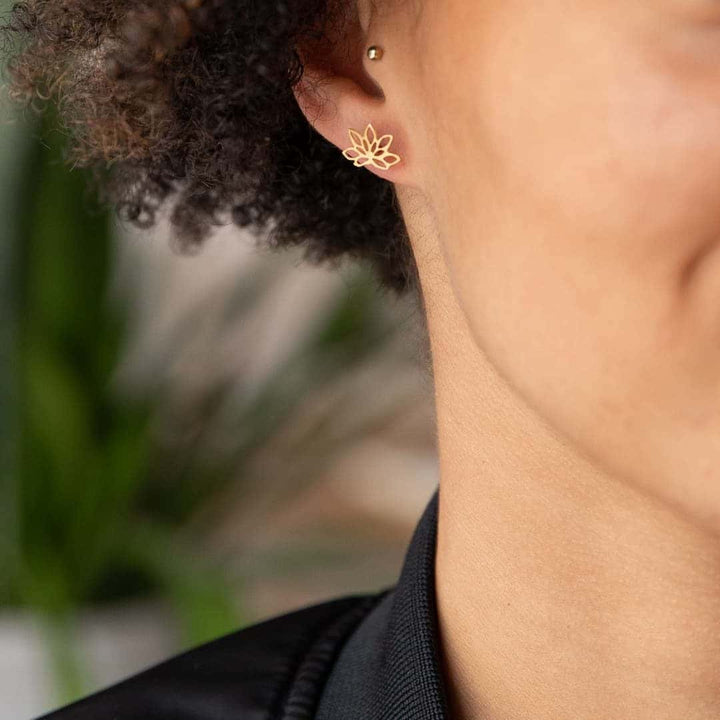 Lotus Stud - Ohrstecker (wasserfest)