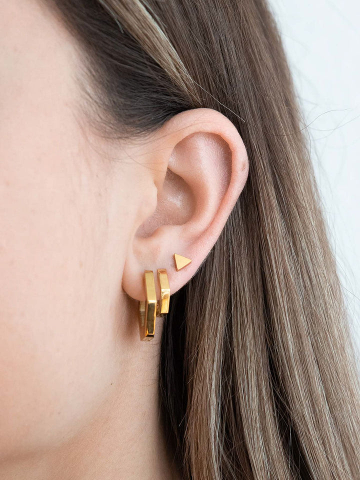 Hexagon Earring - Earstacking Set (waterproof)