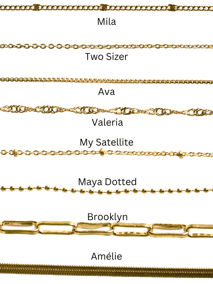 Personalized Necklace mit zwei Anhängern (wasserfest)