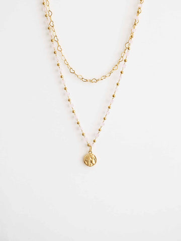 Alyssa Connected Hearts Necklace - Halsketten Layering Set (wasserfest)